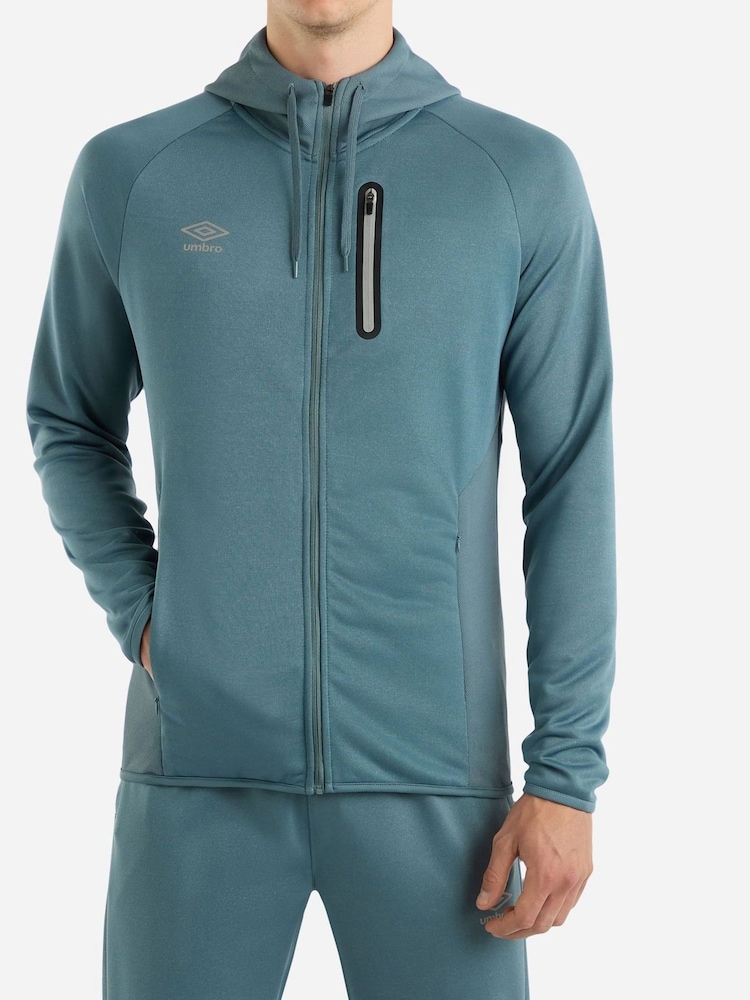 Umbro Blue Sportswear Full Zip Hoodie - Image 1 of 4 Umbro Blue Sportswear Full Zip Hoodie - Image 1 of 4
