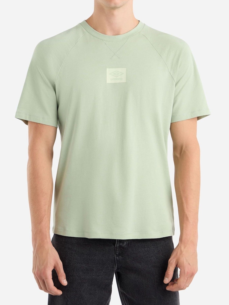 Umbro Green Small Logo 100% Cotton T-Shirt - Image 1 of 4