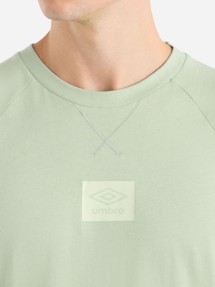 Umbro Green Small Logo 100% Cotton T-Shirt - Image 4 of 4