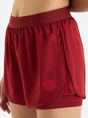 Umbro Red Pro Training Hybrid Shorts - Image 4 of 4