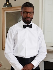 Savile Row Company Classic Fit Marcella Bib Tuxedo White 100% Cotton Shirt - Image 1 of 4