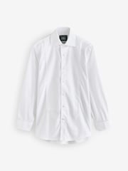 Savile Row Company Classic Fit Marcella Bib Tuxedo White 100% Cotton Shirt - Image 2 of 4