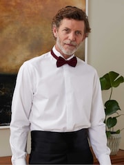 Classic Fit The Savile Row Company  White Wing Collar Dinner 100% Cotton Shirt Double Cuff - Image 2 of 6