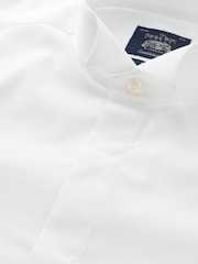 Slim Fit The Savile Row Company 100% Cotton White Wing Collar Dress Formal Shirt Double Cuff - Image 6 of 6