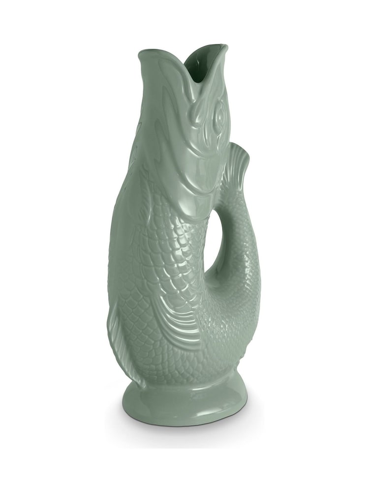 Wade Sage Green Small Original Gurgle Fish Jug - Image 1 of 10