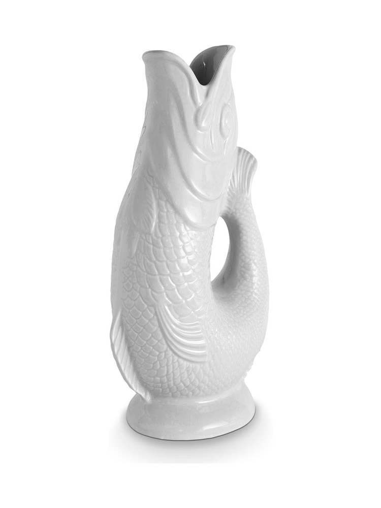 Wade White Small Original Gurgle Fish Jug - Image 1 of 10