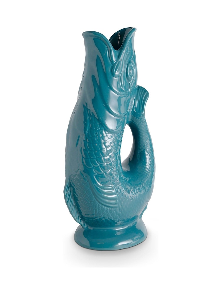 Wade Teal Blue Small Original Gurgle Fish Jug - Image 1 of 10