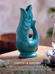 Wade Teal Blue Small Original Gurgle Fish Jug - Image 3 of 10