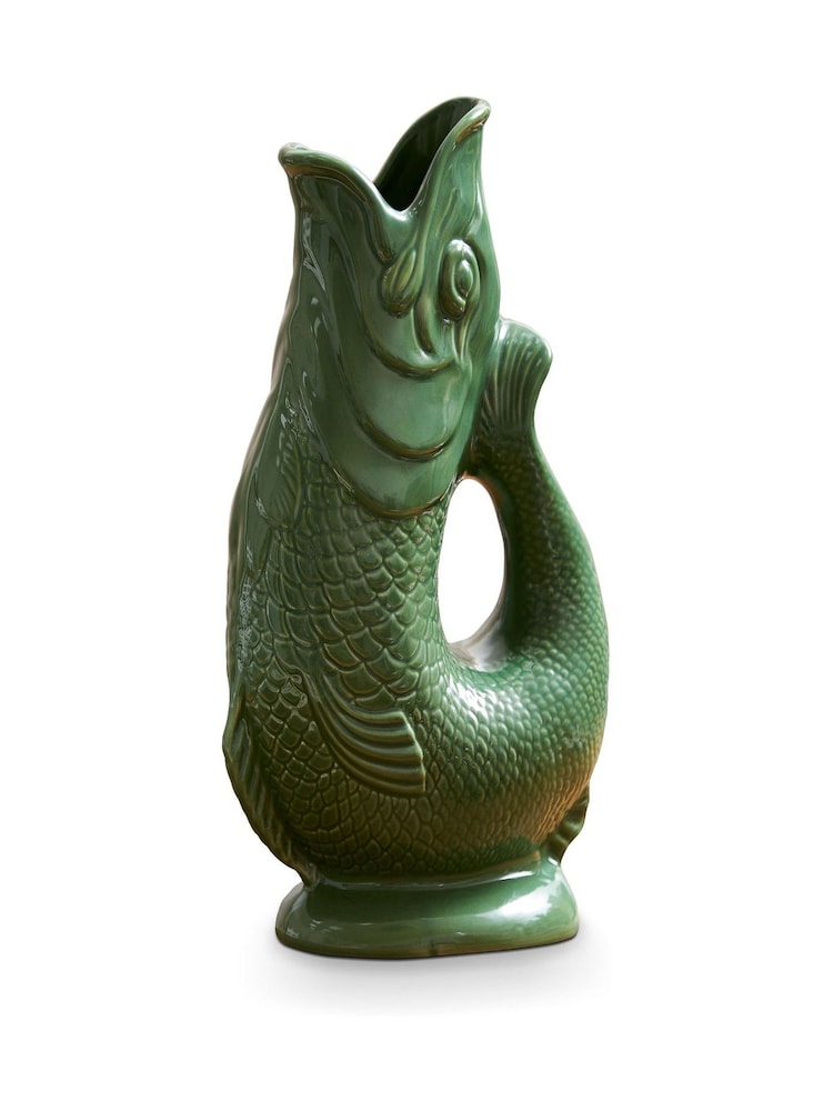 Wade Forest Green Small Original Gurgle Fish Jug - Image 1 of 10