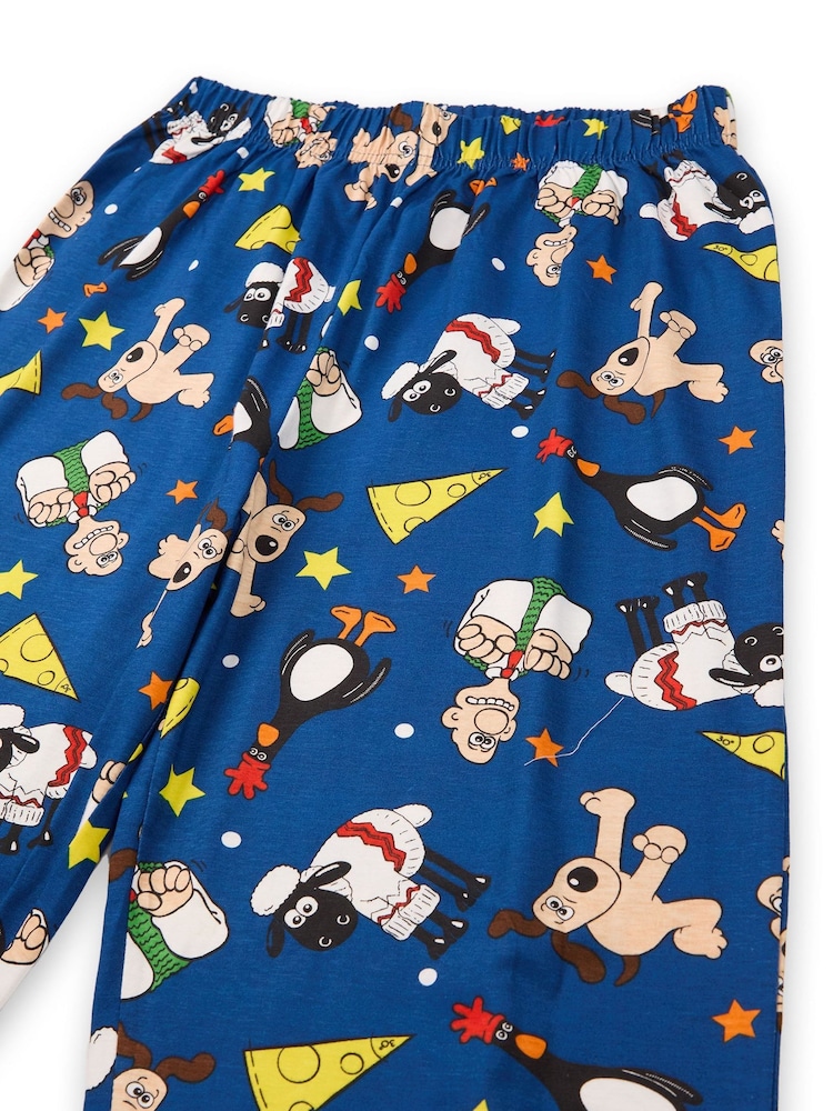 Vanilla Underground Grey Mens Wallace and Gromit 100% Cotton Pyjamas - Image 6 of 6