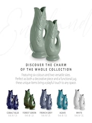 Wade Sage Green Large Original Gurgle Fish Vase Jug - Image 9 of 10