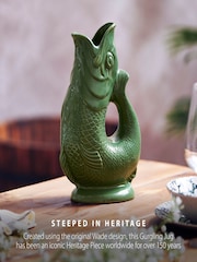 Wade Forest Green Large Original Gurgle Fish Vase Jug - Image 3 of 10