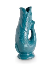 Wade Teal Large Original Gurgle Fish Vase Jug - Image 1 of 10