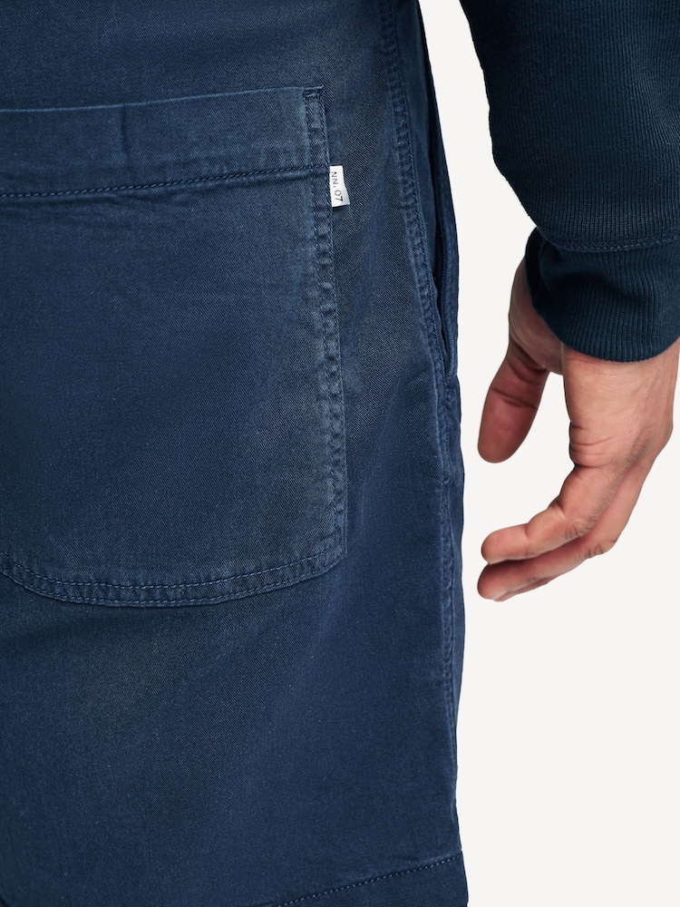 NN.07 Blue Gregor Drawstring Shorts - Image 6 of 6