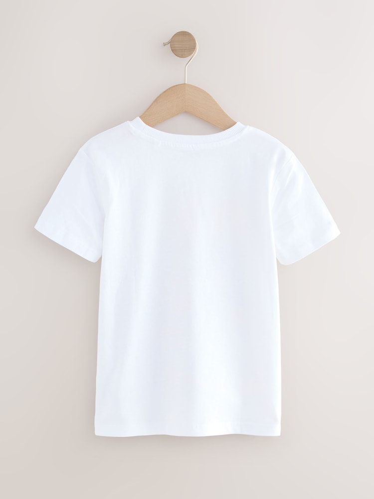White Racing Car Regular Fit Short Sleeve Graphic 100% Cotton T-Shirt (3-16yrs) - Image 2 of 4