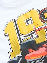 White Racing Car Regular Fit Short Sleeve Graphic 100% Cotton T-Shirt (3-16yrs) - Image 3 of 4