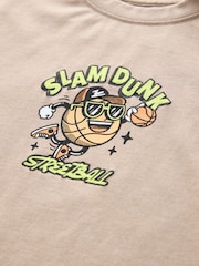 Stone Cartoon Basketball Relaxed Fit Short Sleeve Graphic T-Shirt (3-16yrs) - Image 2 of 3