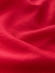 Red Woven Mix V-Neck Embroidered Frill Sleevless Top - Image 2 of 3