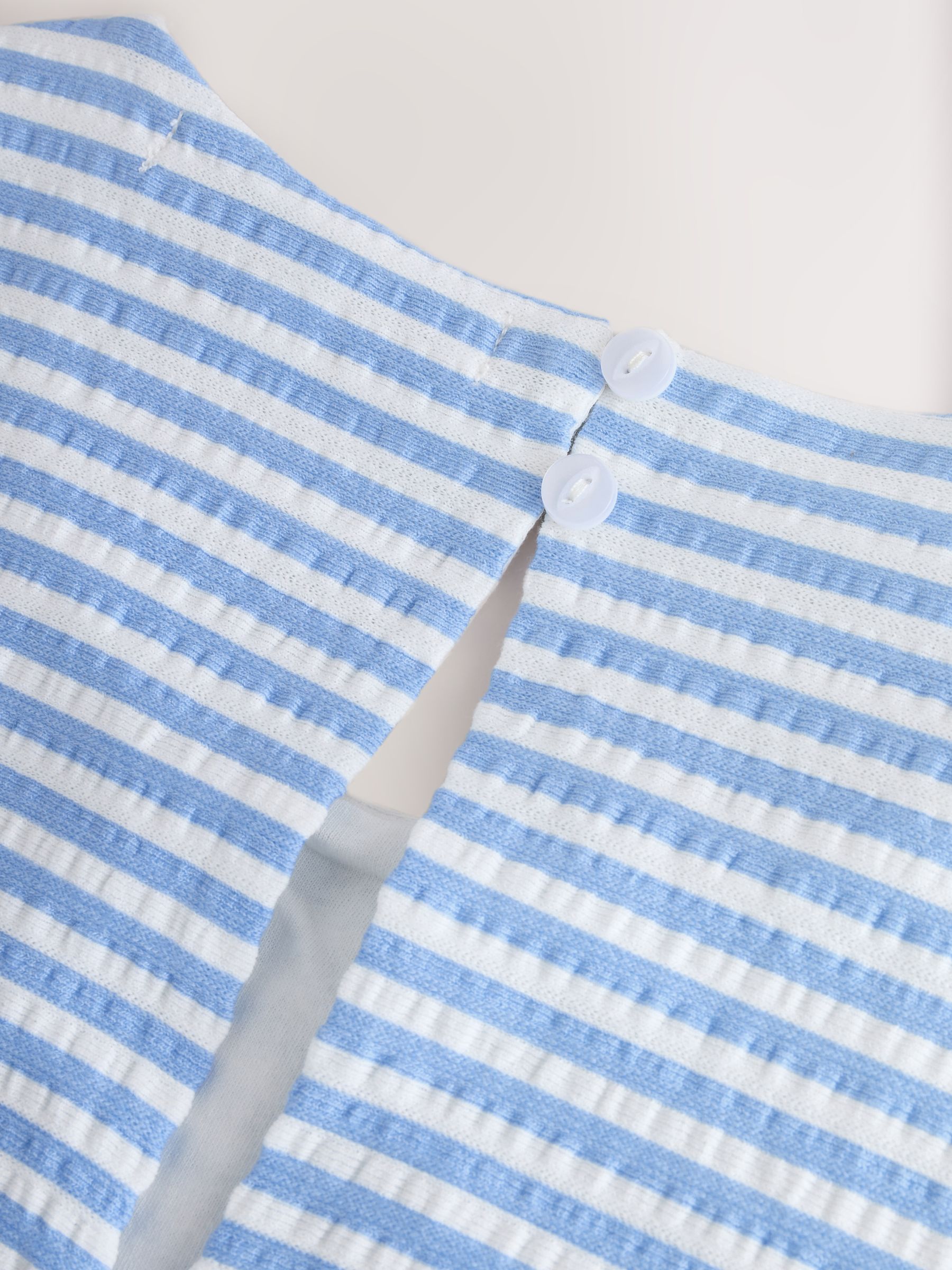 Buy Blue/White Stripe Sleeveless Bubble Hem Top from Next USA
