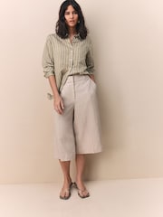 Green/White Stripe Lightweight Button Down Long Sleeve Shirt - Image 4 of 4