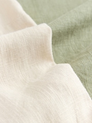 Khaki/Cream Button Down Sleeveless Waistcoats 2 Pack With Linen - Image 4 of 6