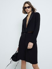 River Island Black Pleated Bermuda Shorts - Image 2 of 6
