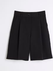 River Island Black Pleated Bermuda Shorts - Image 5 of 6