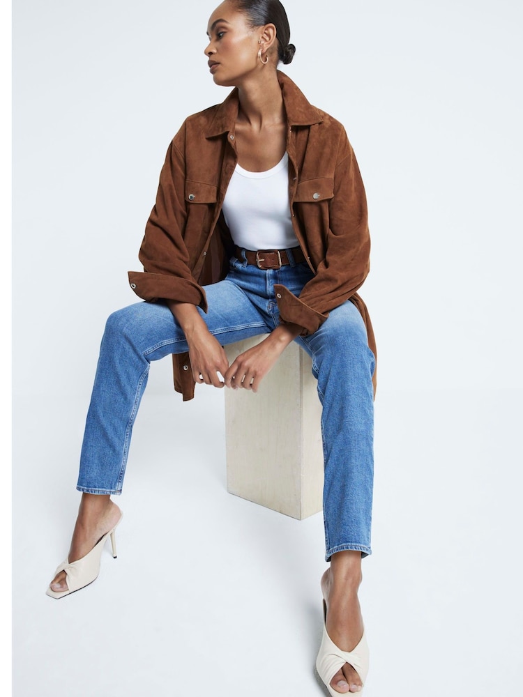 River Island Blue High Waisted Slim Fit Ankle Jeans - Image 2 of 6