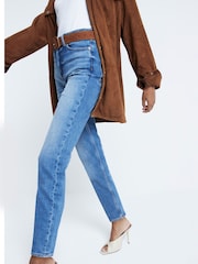River Island Blue High Waisted Slim Fit Ankle Jeans - Image 3 of 6