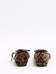 River Island Brown Leopard Bow Mary Jane Shoes - Image 4 of 6