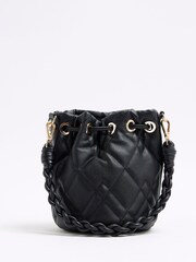 River Island Black Quilted Bucket Bag - Image 4 of 7