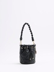 River Island Black Quilted Bucket Bag - Image 5 of 7