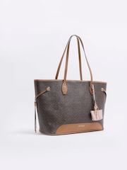 River Island Brown Side Tie Shopper Bag - Image 4 of 6
