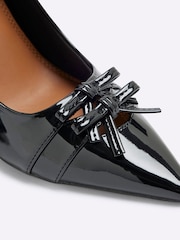 River Island Black Patent Court Shoes - Image 5 of 6