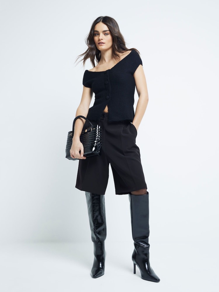 River Island Black Off Shoulder Bandeau Top - Image 2 of 3