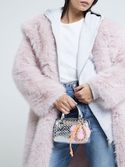 River Island Silver Mini Bowler Bag - Image 1 of 6
