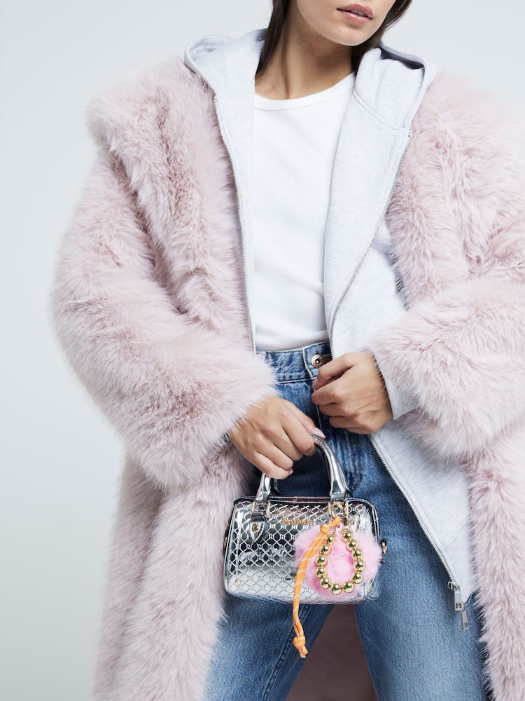 River Island Silver Mini Bowler Bag - Image 1 of 6