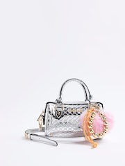 River Island Silver Mini Bowler Bag - Image 2 of 6