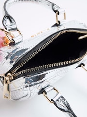 River Island Silver Mini Bowler Bag - Image 5 of 6