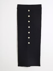 River Island Black Button Pencil Skirt - Image 5 of 6