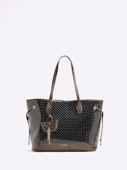 Черный - River Island Сумка-шоппер с боковым галстуком - Image 1 of 6