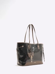 Черный - River Island Сумка-шоппер с боковым галстуком - Image 2 of 6