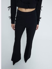 River Island Black Slim Fit Tailored Flare Trousers - Image 4 of 6