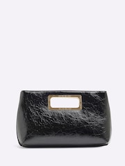River Island Black Metal Handle Clutch Bag - Image 2 of 5