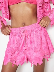 River Island Pink Sequin Shorts - Image 4 of 6