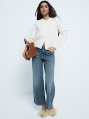 River Island Blue Relaxed Straight Fit Jeans - Image 2 of 6