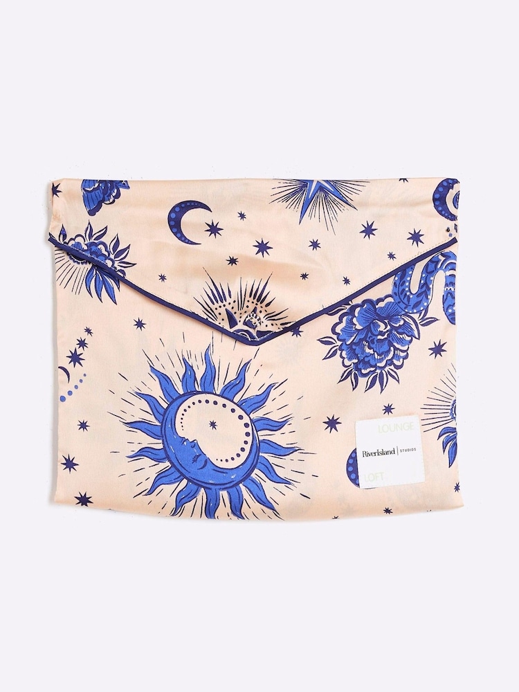 River Island Pink Astrology Satin Pyjamas Set - Image 4 of 4