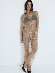 River Island Sheer Lace Shirt - صورة 2 من 6