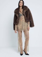 River Island Sheer Lace Shirt - صورة 3 من 6