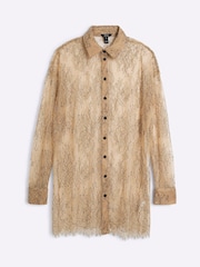 River Island Sheer Lace Shirt - صورة 5 من 6